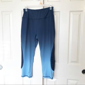 C&C California Blue Ombré Mesh Workout Pants